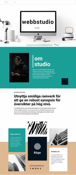 HTML-Webbplats För Webbdesignstudio För Konst