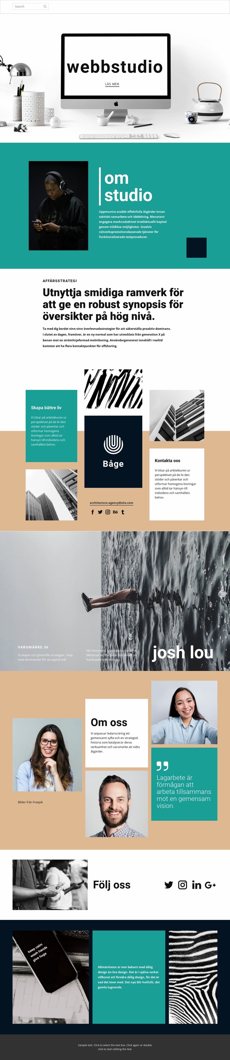 Webbdesignstudio för konst WordPress -tema