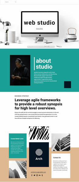 Multipurpose Web Page Design For Web Design Studio Of Art