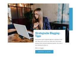 Strategische Blogging-Tipps – Website-Mockup-Vorlage