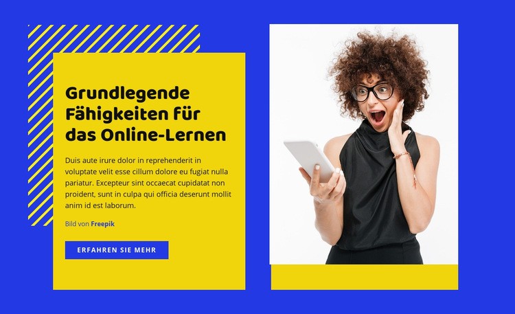 Vierwöchige Kurse Website-Modell