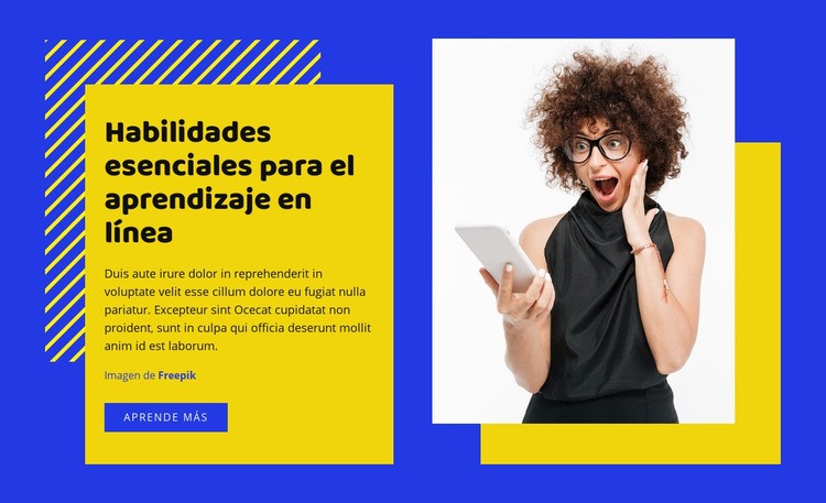 Cursos de cuatro semanas Maqueta de sitio web