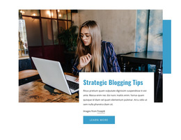 Stunning HTML5 Template For Strategic Blogging Tips