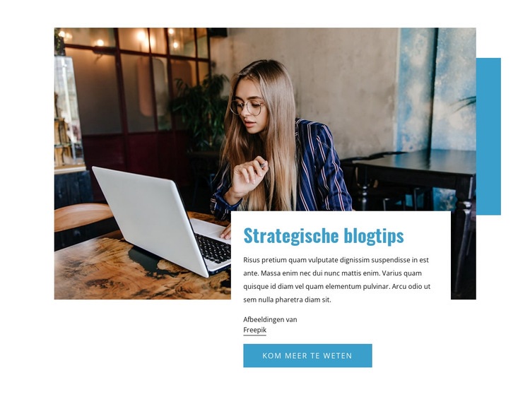 Strategische blogtips Website mockup