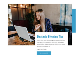 One Page Template For Strategic Blogging Tips