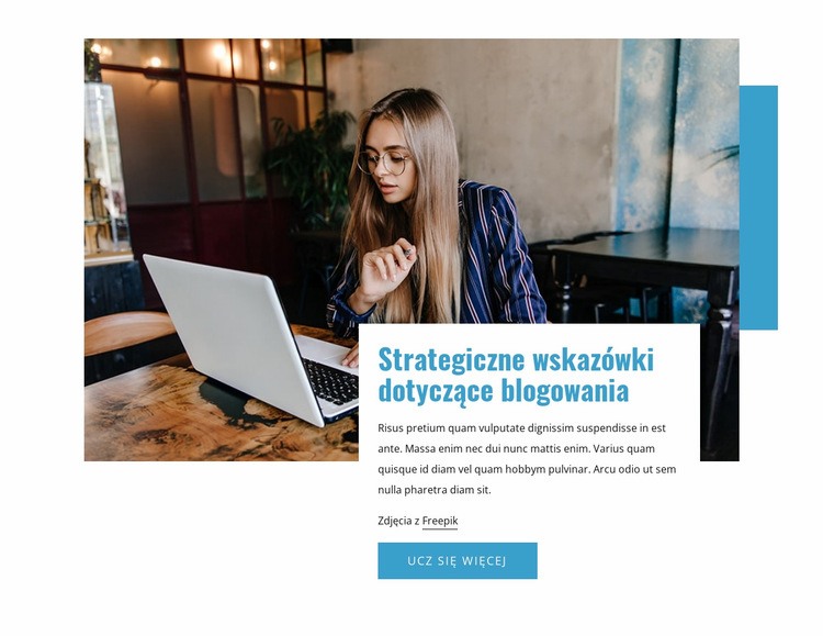 Strategiczne wskazówki dotyczące blogowania Szablony do tworzenia witryn internetowych