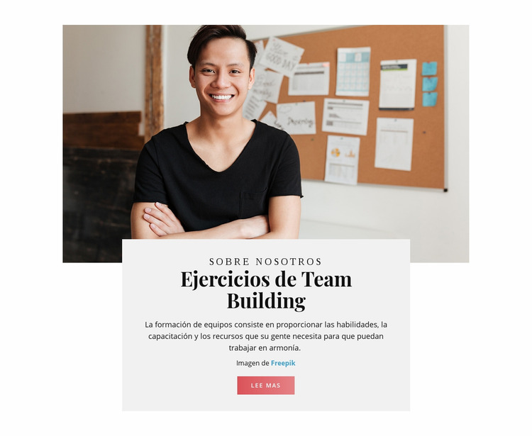 Ejercicios de Team Building Plantilla Joomla