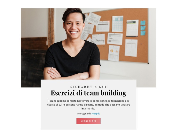 Esercizi di team building Costruttore di siti web HTML