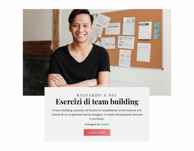 Esercizi di team building Mockup del sito web