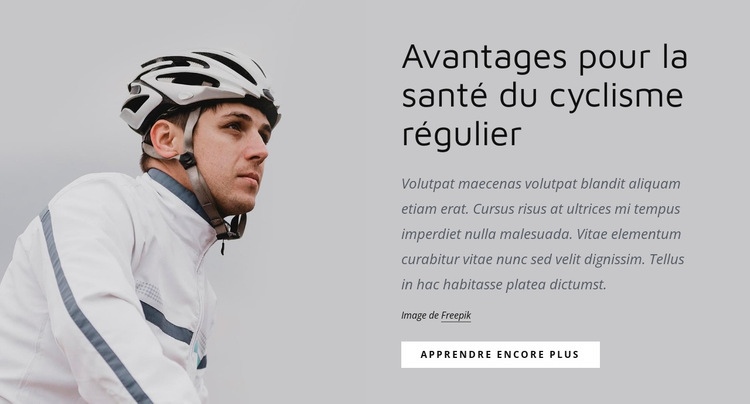 Cyclisme régulier Modèle d'une page