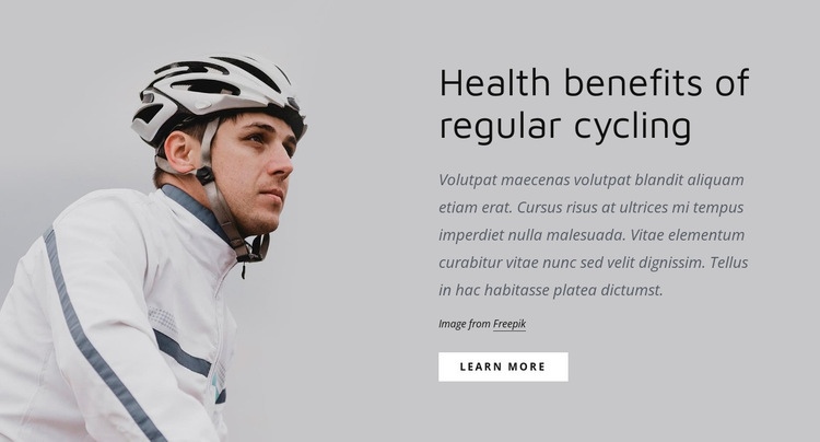 Regular cycling Homepage Design