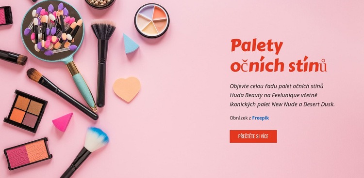 Palety očních stínů Beauty Šablona HTML