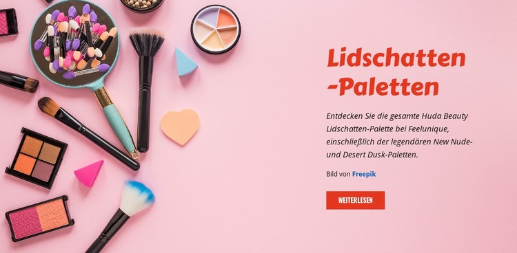 Beauty Lidschatten Paletten Eine Seitenvorlage