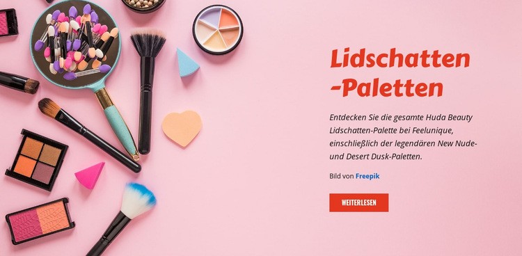 Beauty Lidschatten Paletten HTML5-Vorlage