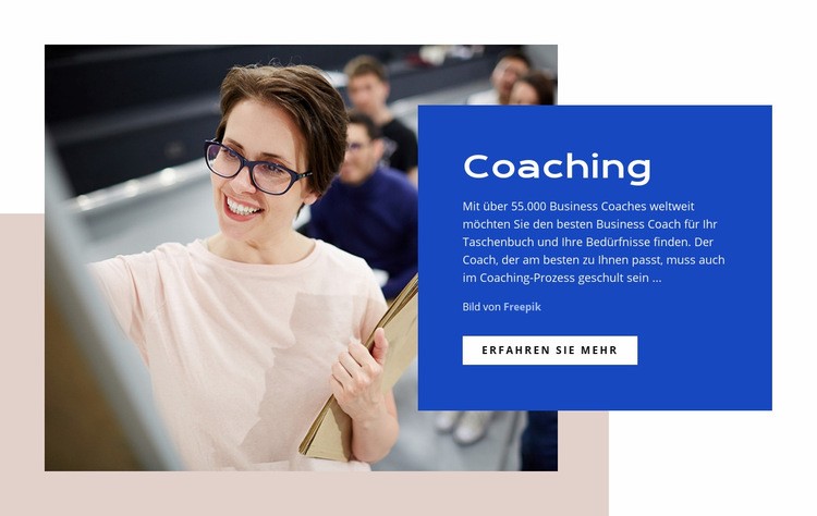 Coaching für kleine Unternehmen Website-Modell