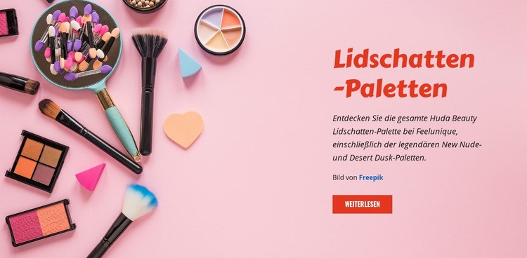 Beauty Lidschatten Paletten Website-Modell