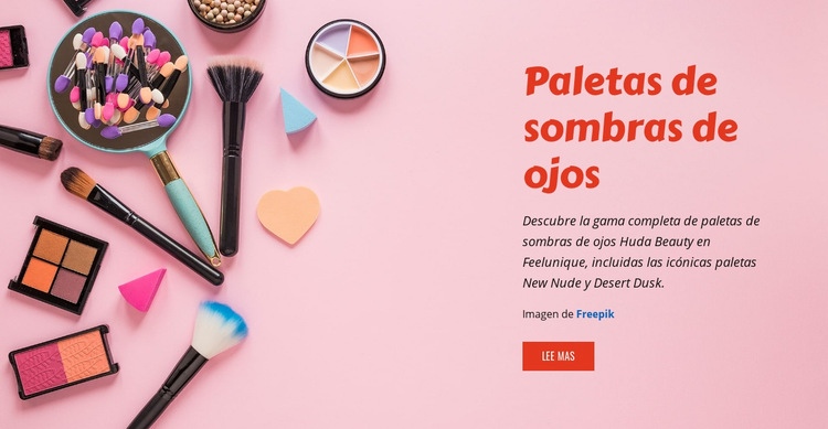 Paletas de sombras de ojos Beauty Plantillas de creación de sitios web