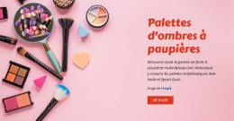 Conception De Sites Web Polyvalents Pour Palettes D'Ombres À Paupières Beauté
