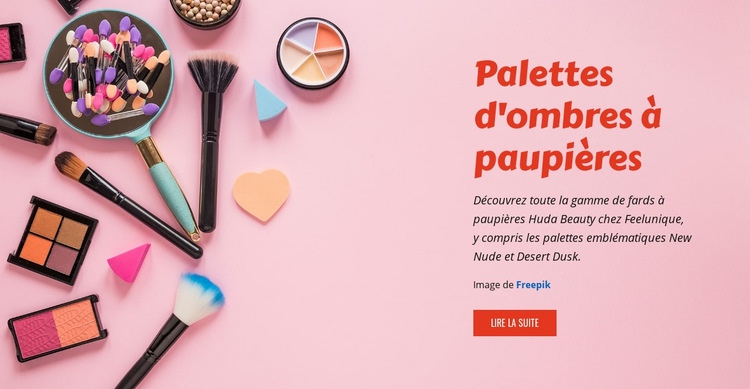 Palettes d'ombres à paupières beauté Créateur de site Web HTML