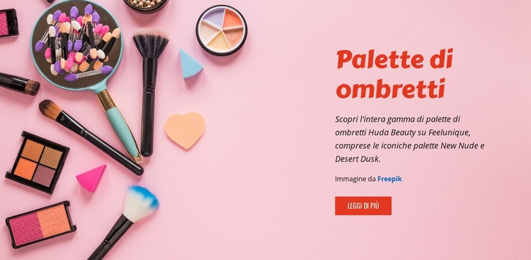 Palette di ombretti di bellezza Modelli di Website Builder