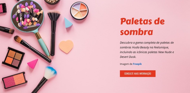 Paletas de sombras de beleza Modelo HTML5