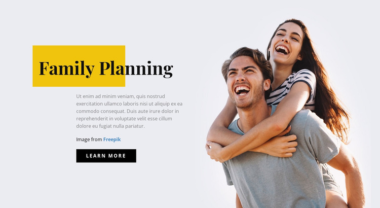 Family Planning WordPress Website Builder