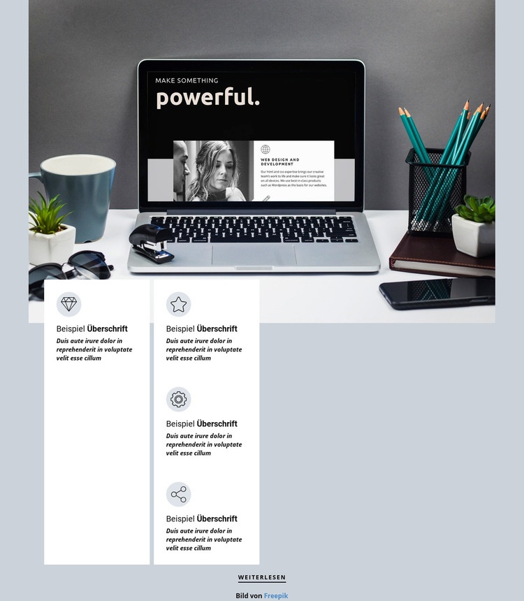 Unabhängiges Designstudio HTML Website Builder