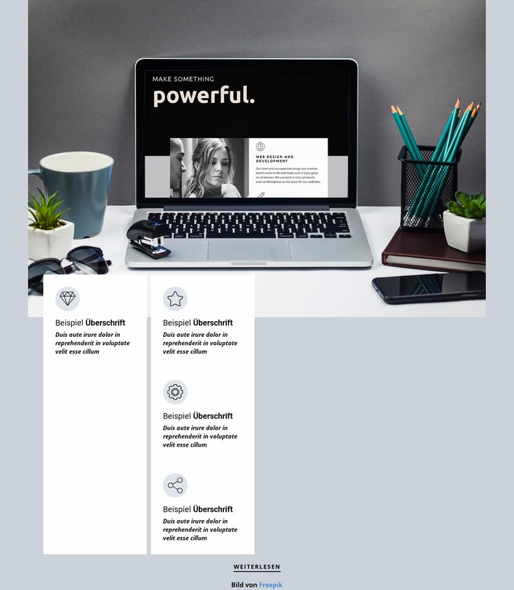 Unabhängiges Designstudio Website-Modell