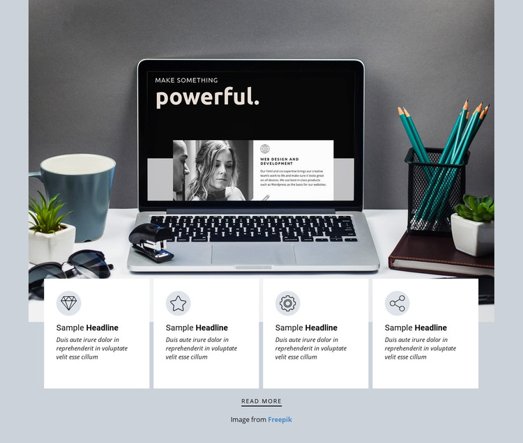 Independent design studio Homepage Design