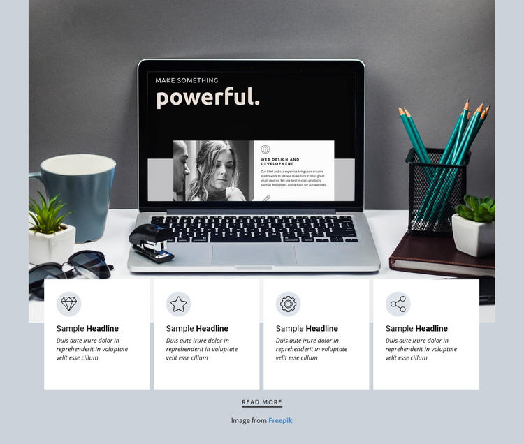 Independent design studio One Page Template
