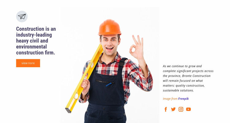Construction industry Html Website Builder
