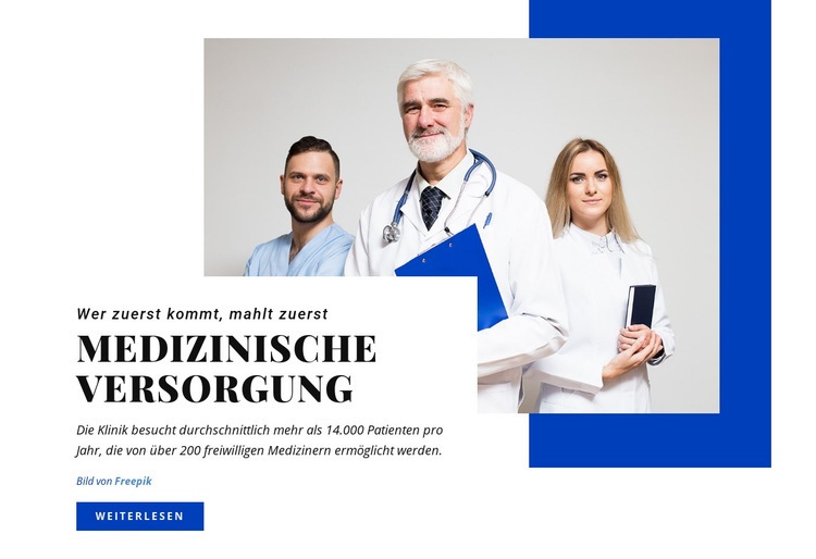 Die Funktionen der medizinischen Versorgung Website design