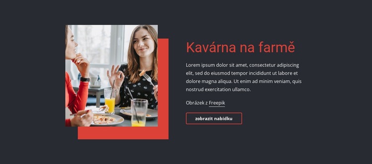 Kavárna na farmě Šablona HTML