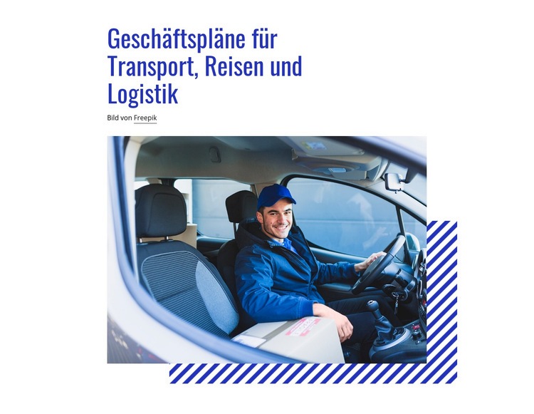 Transport-, Reise- und Logistikpläne Website design