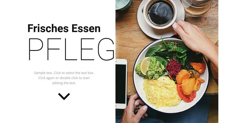 Frisches Essen Landing Page