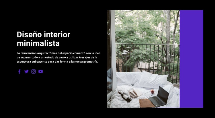 Interior minimalista Creador de sitios web HTML