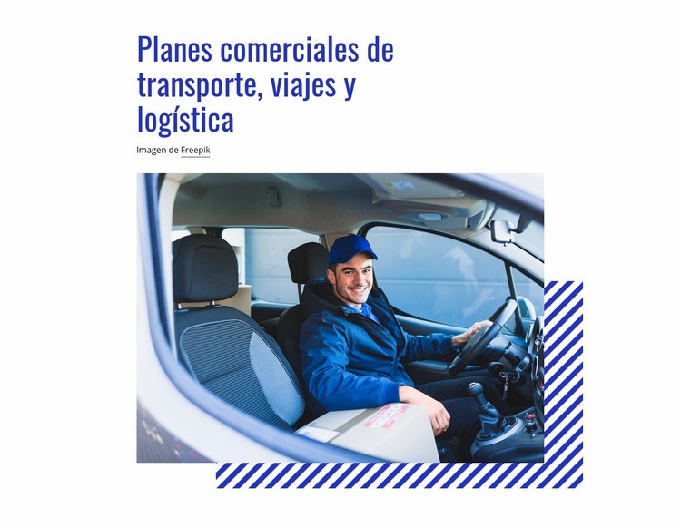 Planes de transporte, viajes y logística Maqueta de sitio web