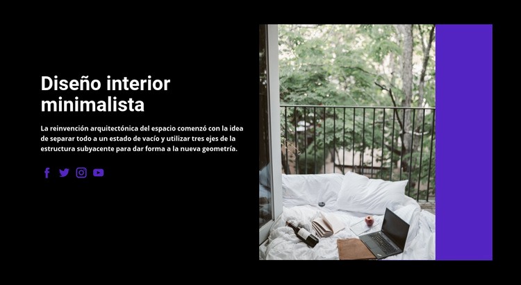 Interior minimalista Plantilla HTML