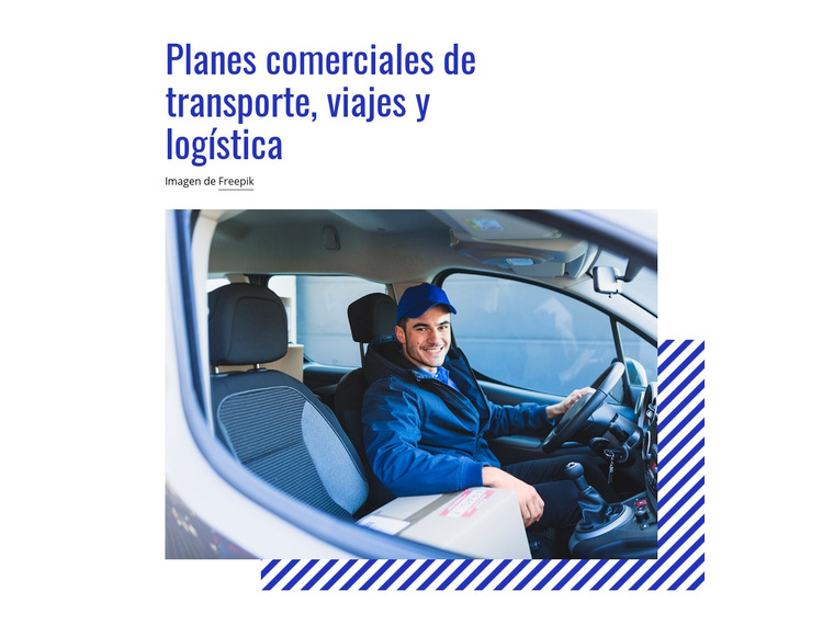 Planes de transporte, viajes y logística Plantilla de sitio web