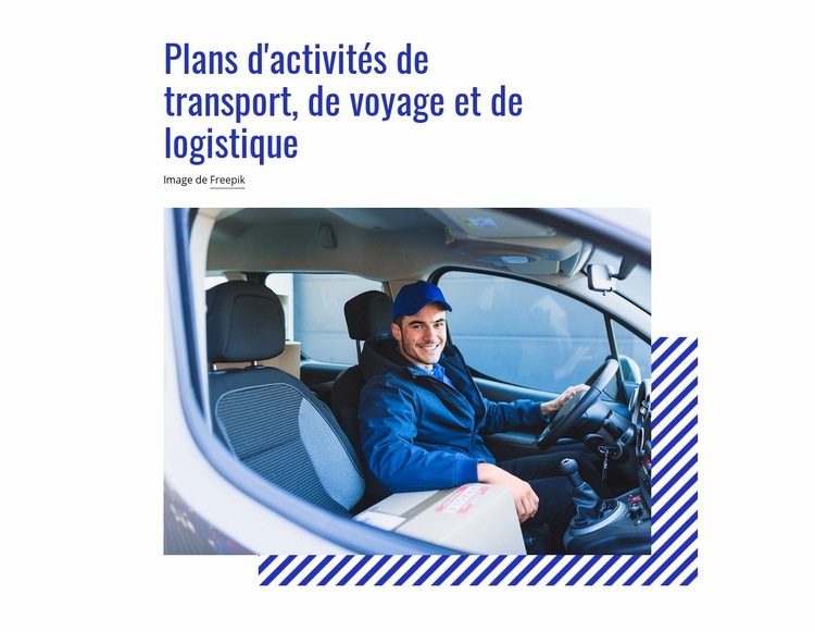 Plans de transport, de voyage et de logistique Conception de site Web