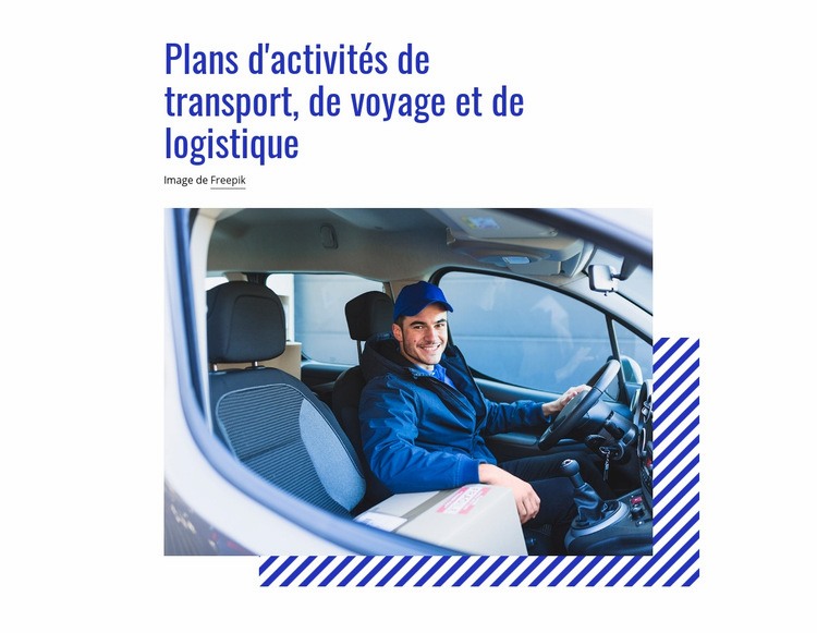 Plans de transport, de voyage et de logistique Modèles de constructeur de sites Web