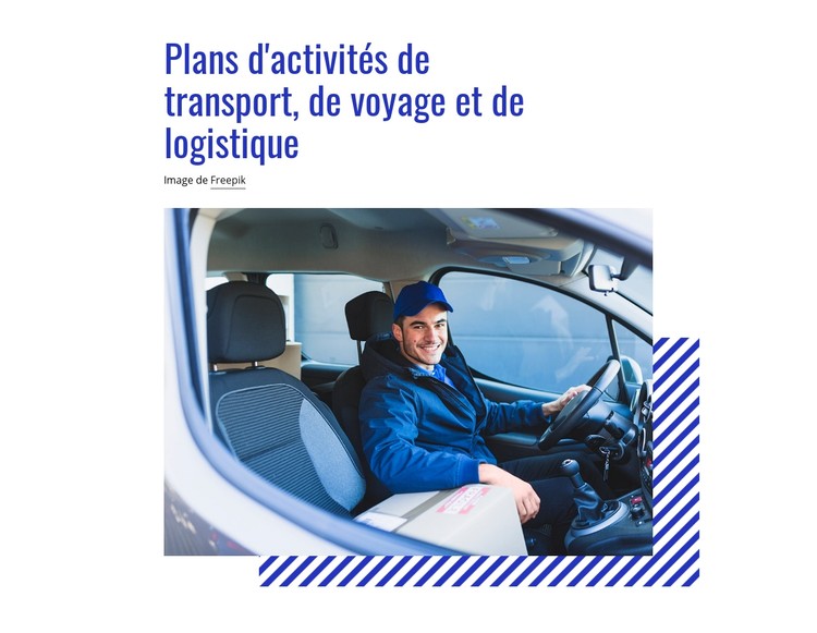 Plans de transport, de voyage et de logistique Modèle CSS