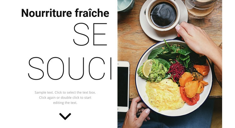 Nourriture fraîche Modèle HTML5