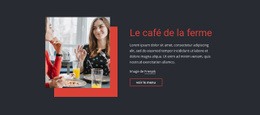Le Café De La Ferme - Modèle De Fonctionnalité D'Une Page