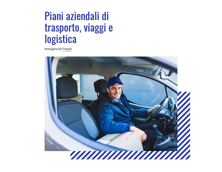 Piani di trasporto, viaggi e logistica Mockup del sito web