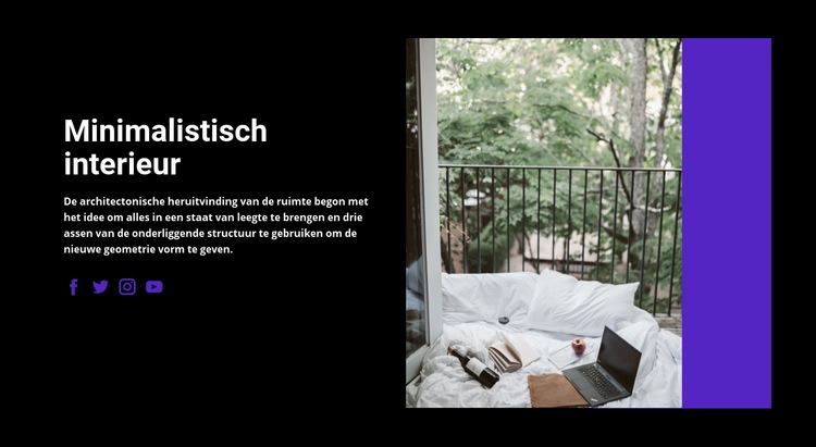 Minimalistisch interieur Html Website Builder