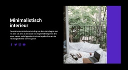 Minimalistisch Interieur - HTML5-Sjabloon Voor Één Pagina