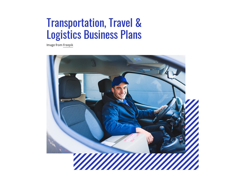 Transportation, Travel & Logistics Plans One Page Template