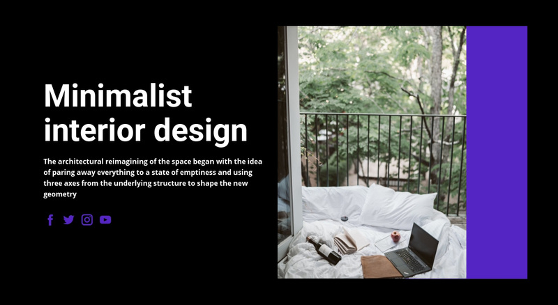 Minimalist Interior Web Page Design