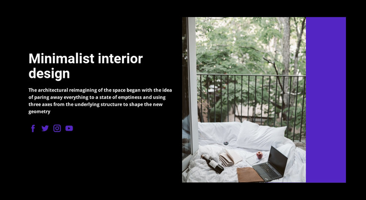 Minimalist Interior Website Mockup